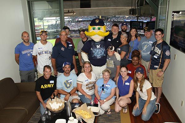 Dental Associates hosted military service members at a Brewers game